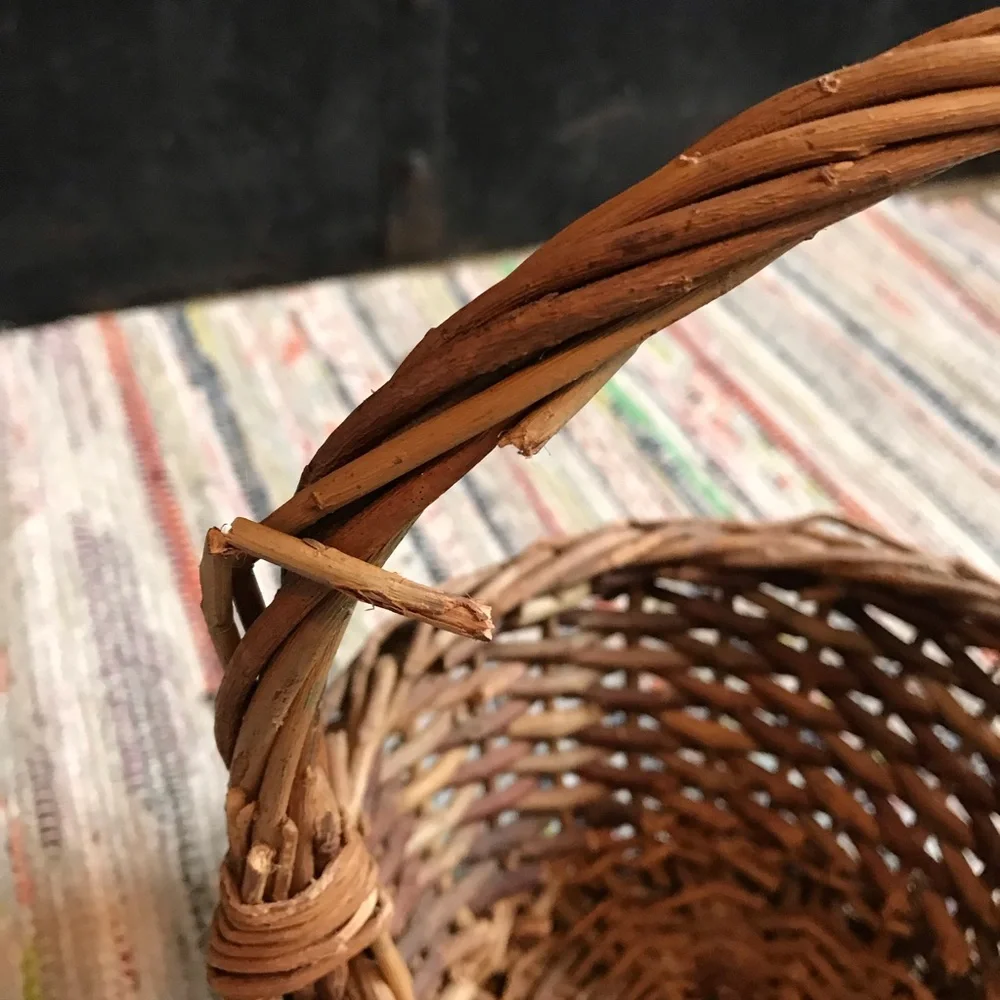 Woven Willow Round Basket